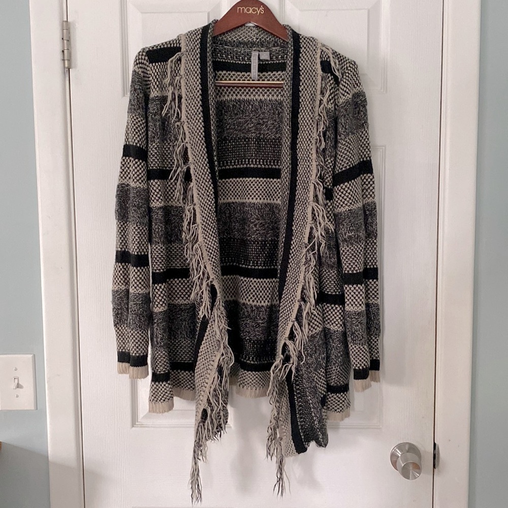 By Design Open Tassle Detail Cardigan